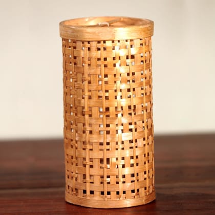 Bamboo Reed Cylindrical Lampshade (8 inch, Natural Brown) | Eco-friendly Products-