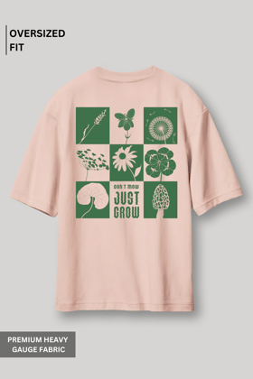 Just Grow- Oversized T-shirt-XS