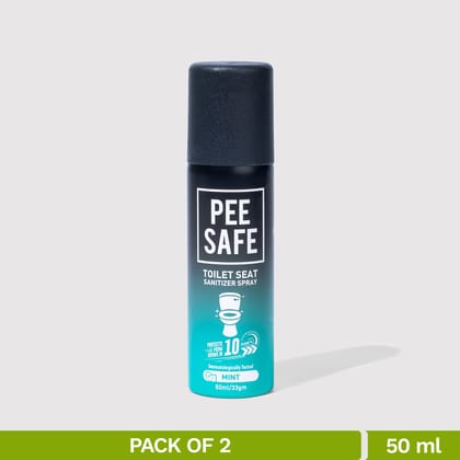 Toilet Seat Sanitizer Spray Mint - 50 ML Pack of 2-Toilet Seat Sanitizer Spray (Mint) - 50 ML (Pack of 2) - Default Title