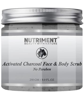 Nutriment Activate Charcoal Face And Body Scrub For Men & Women ( Pack of 1 ) - 250gm