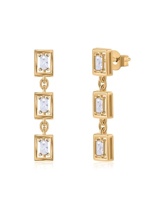 Yellow Gold Dangler Earrings For Women