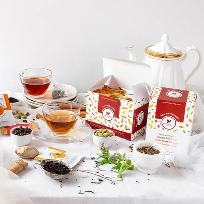 Tea Potpourri ( Assorted Teas) | Perfect Traveler's Tea-kit-20 Tea Bags