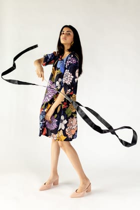 Flower story dress-L