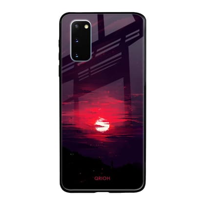 Morning Red Sky Glass Case For Samsung Galaxy S20