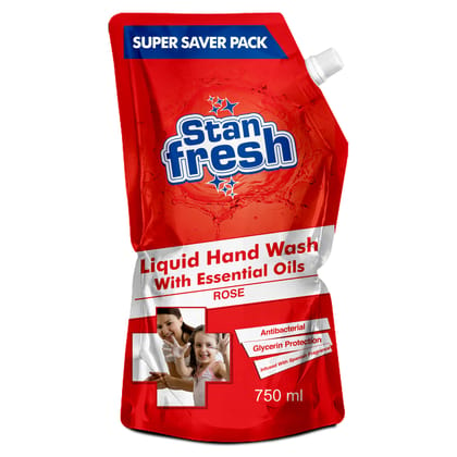 Stanfresh Hygiene Liquid Hand Wash With Essential Oils Rose 750ml.