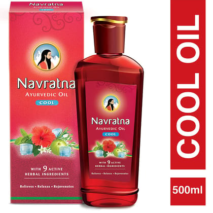 Navratna Ayurvedic Oil Cool  500ml-Navratna Ayurvedic Oil Cool  500ml