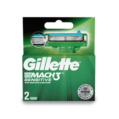 Gillette Mach 3 Sensitive Cartridges, 2 Units Pack