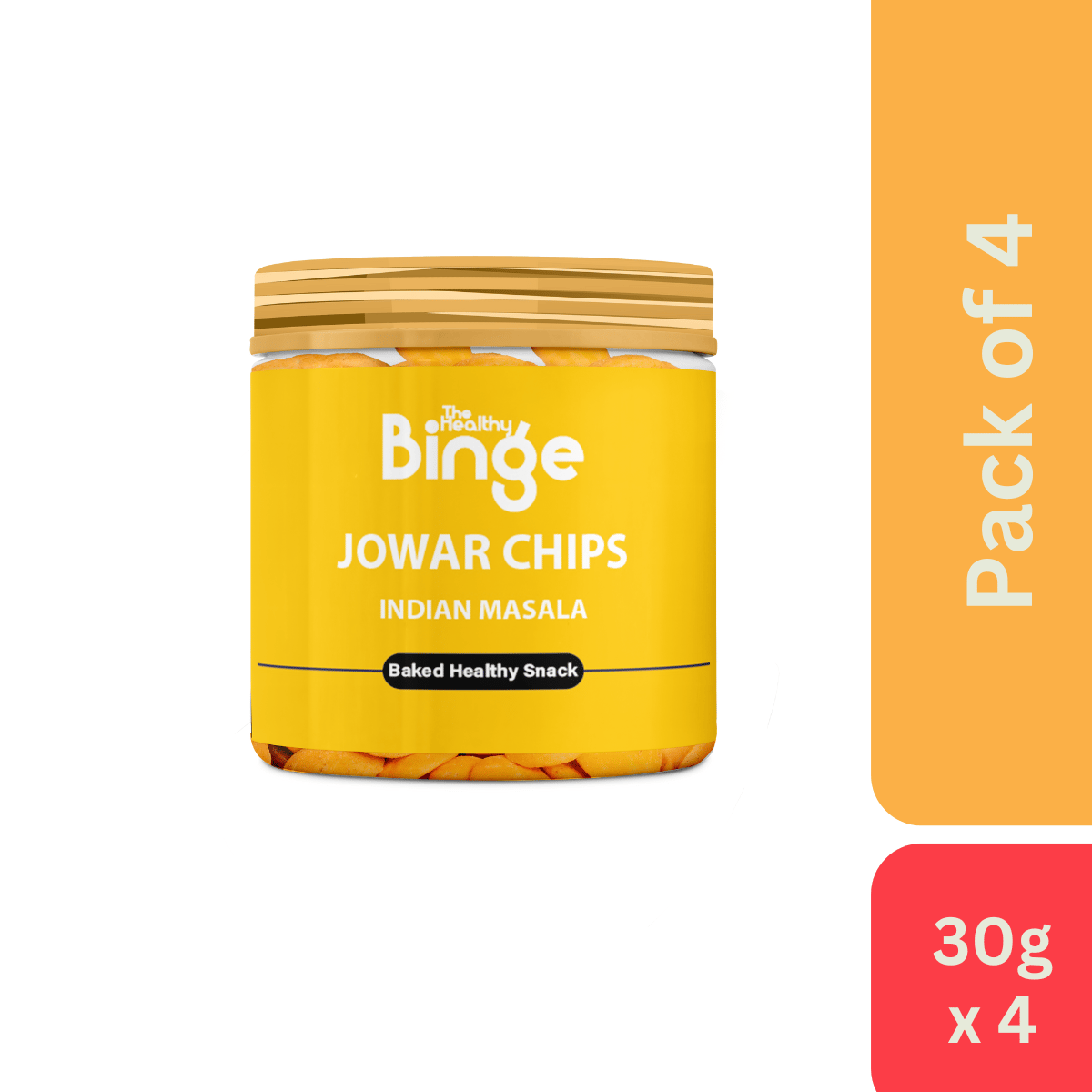 The Healthy Binge Moringa Jowar Crispies Indian Masala (30g) - Pack of 4
