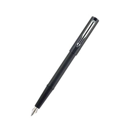 Parker Beta Calligraphy Fountain Pen With S.S Trim- Body Color Black - Ink Color Blue