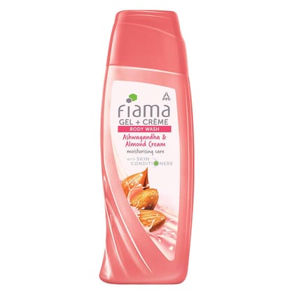 Fiama Gel Crme Body Wash Ashwagandha & Almond Cream, Shower Gel With Skin Conditioners For Moisturised Skin, 200 Ml Bottle