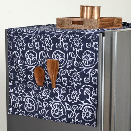 Handmade Cotton Fridge Top Cover with Multiple Pockets 09