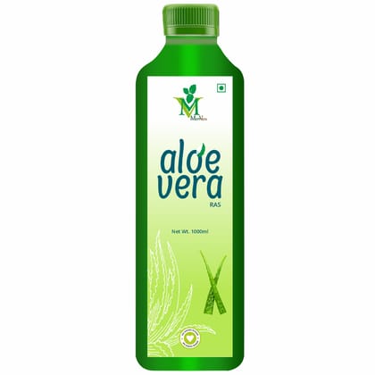 Mint Veda Natural Concentrated Aloe Vera Juice With Pulp | Health Ayurvedic Aloe Juice for Glowing Skin, Healthy Hair and Better Digestion, 1 Liter Pack of 1