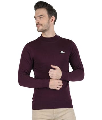 Monte Carlo - Purple Woollen Blend Mens Pullover Sweater ( Pack of 1 ) - None