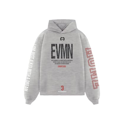 HOME HOODIE - MARL GREY-XS