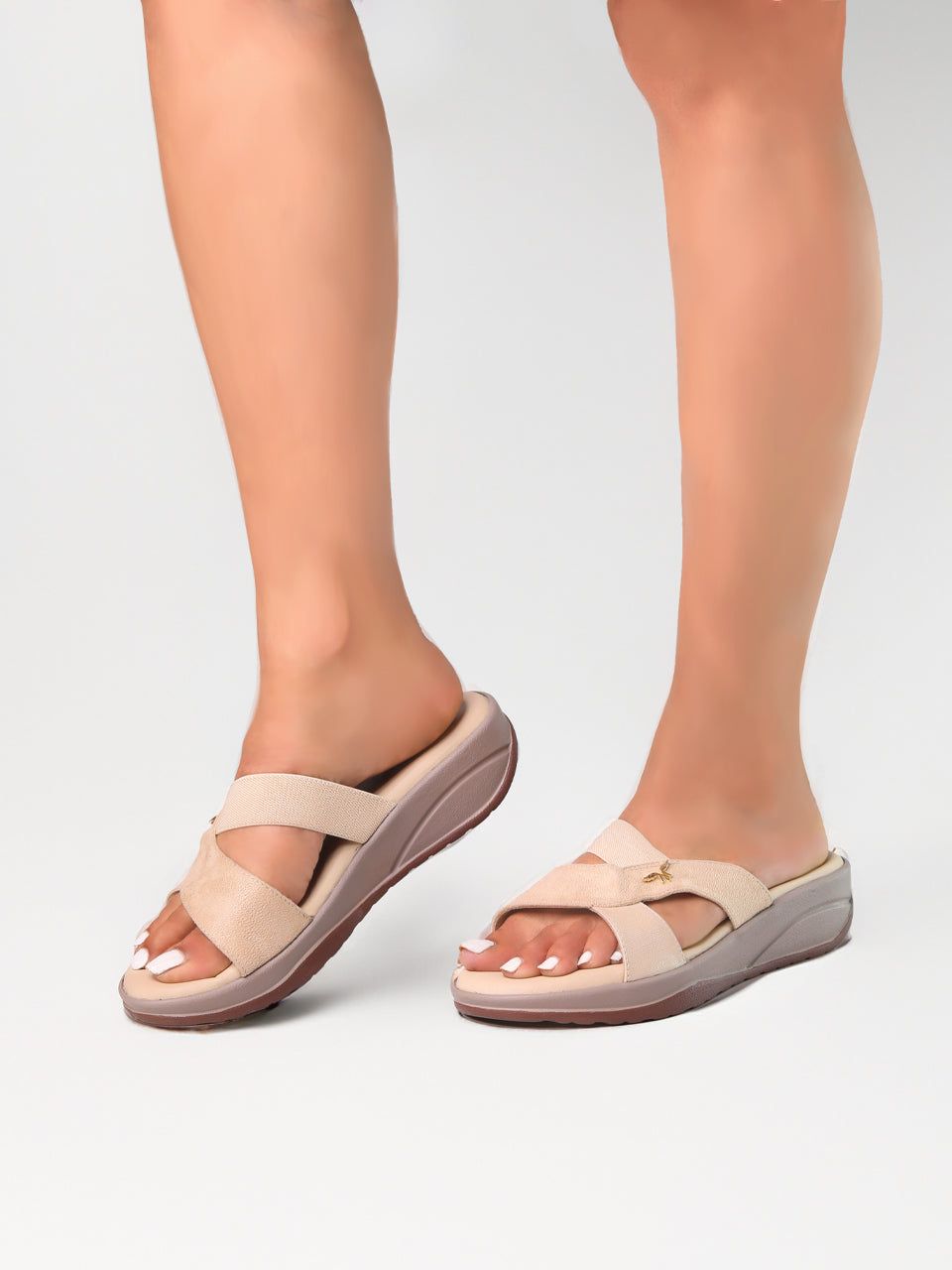 Ilaria Beige Wedge Heels-Beige / 39