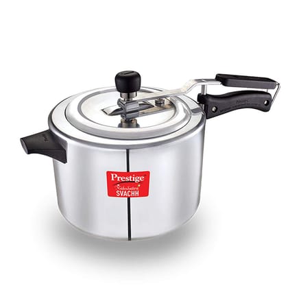 Prestige Nakshatra Svachh Aluminium Spillage Control Pressure Cooker, 5 L (Silver)