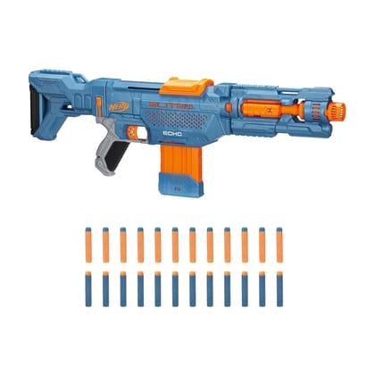 NERF Elite 2.0 Echo CS-10 Toy Blaster, 24 Nerf Darts, 10-Dart Clip, Toys for Kids,Teens and Adults, Diwali Gift, Outdoor toy for boys, birthday gift toy for kids Ages 8+, best Diwali gift toy for