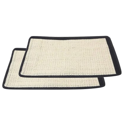 Yeldou 2Pcs Cat Scratching Mat,Natural Sisal Sofa Shield Pet Furniture Cover Washable and Durable,Adhesive Pet Scratch Guard for Sofa Wall Mattress Car Seat Protect