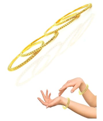 KRIMO Traditional Gold Plated Designer Bangles Jewellery For Women / Girls-10094 - None