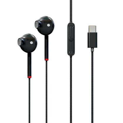 Ubon TC-286 Bass FactoryType-C Wired Earphone (Black)