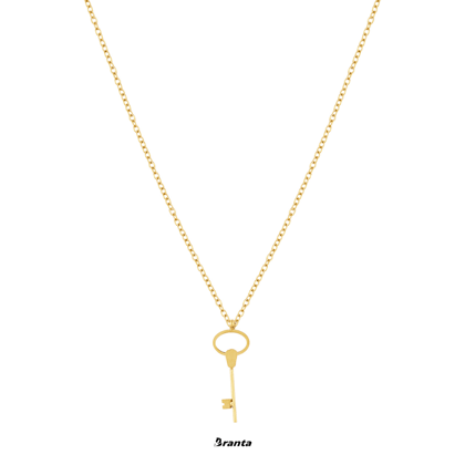 Gold Key Charm Necklace