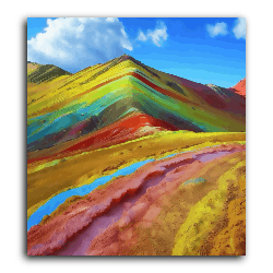 Coloring Mountains-Without Frame / 18x20 inch / 24 Palette