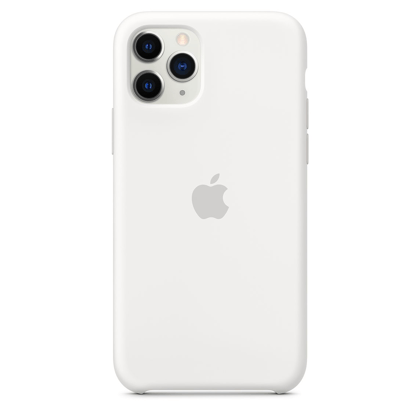 White Premium Silicone Cover-iPhone 11 Pro Max