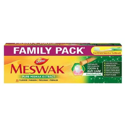 Dabur Meswak Toothpaste(Brush free), 200+100gm