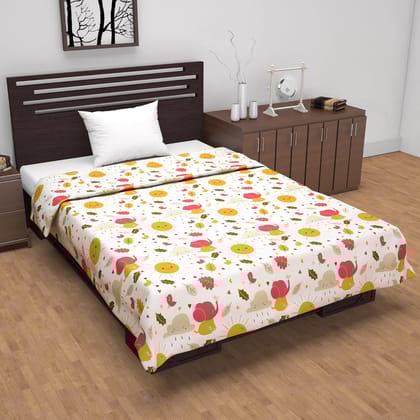 Cream White Kids Pattern All Season AC Dohar for Single Bed-Single / Cream White / SS-7007-SD