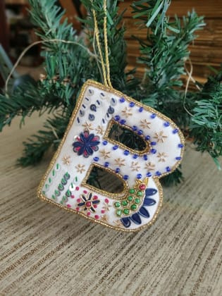 Embroidered  Ornaments - Alphabets-B