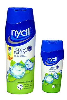 Nycil Prickly Heat Powder - Cool Classic, 150 g (Get Nycil Cool Herbal 50 g Free)