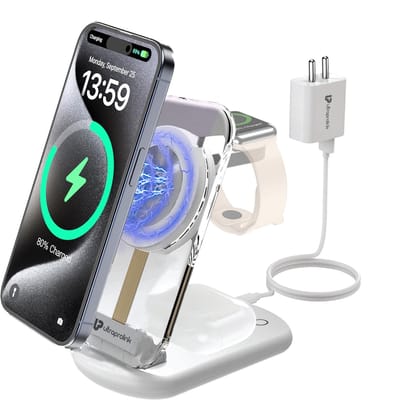 Vylis Crystal 20W Mag-Safe Magnetic 3 in 1 Wireless Charger UM1006CRWHT