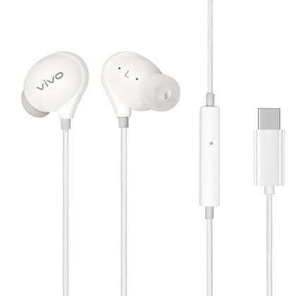 vivo XE710 (USB-C) Wired Headset  (White, In the Ear)