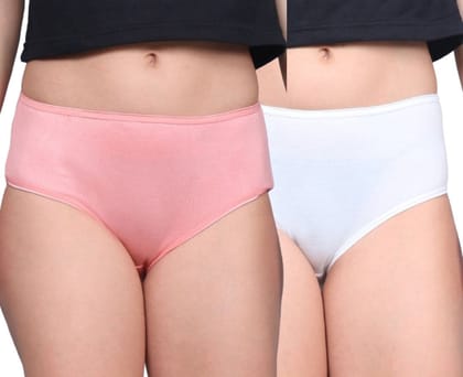 ONDC Test Product-Bamboo Fabric Mid Waist Panty Peach and White – Soft, Breathable, Eco-Friendly Comfort | Pack of 2 (Copy)