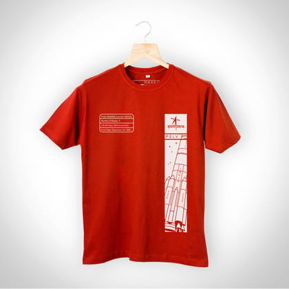 ISRO Red PSLV Unisex T-Shirt-S