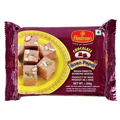 Haldiram's Soan Papdi - Chocolate, 250 g Pouch