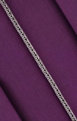 Men’s Wheat Chain Silver Bracelet-None / Oxidised Silver