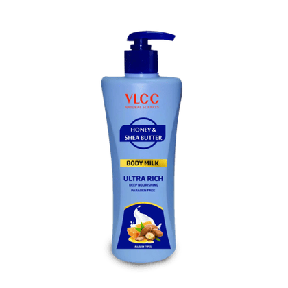 VLCC Honey & Shea Butter Body Milk Cream, 400 ml Bottle