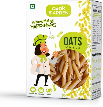 CookGarden Oats Pasta | High Protein High Fiber | High Energy & Cholesterol Free Pasta | Penne, 300 gm