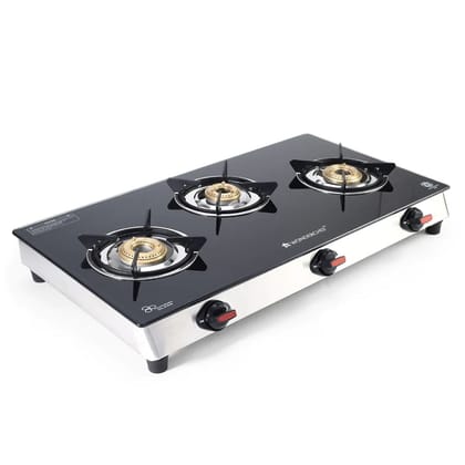 Wonderchef Galaxy Glass 3 Burner Auto Cooktop 63154813-Black