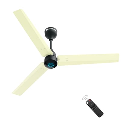 Atomberg Renesa 1200 mm BLDC Motor with Remote 3 Blade Ceiling Fan (Ivory and Black, Pack of 1)