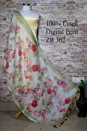 Digital Printed Linen Scarf