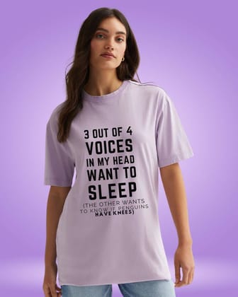 Sleep Lavender Women's Oversized Tshirt-S