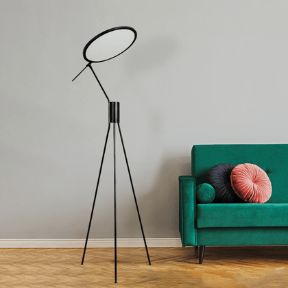 Modern Geometric Orb Designer Lamp-Height - 72 Inches & Width - 17.5 Inches / Metal / Available