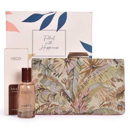 Gleevers Chic Gift Box: Perfume 30ml & Stylish Sling Bag. Perfect for Birthday, Anniversary, Valentine, or Secret Santa.-Gleevers Gift Box for Women: Perfume (30 ml) & Stylish Sling Bag | Birthda