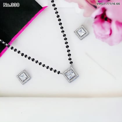 Classic Solitaire Silver Mangalsutra for Women