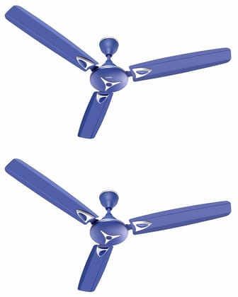 Candes Star Ceiling Fans 1200mm, 3 Star, Noiseless, Energy Efficient, High Air Delivery, 11 Years Warranty, Silver Blue, Pack of 2-Candes Star Ceiling Fans for Home 1200mm / 48 inch | BEE 3 Star 