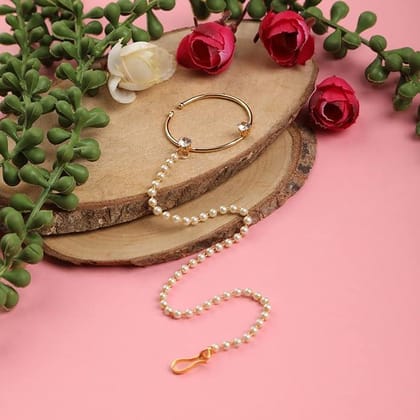 Gold-Plated AD clip-on Nose Ring