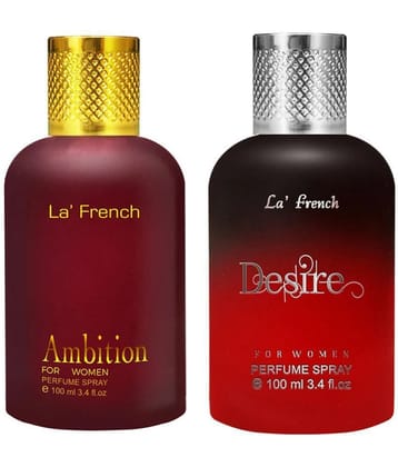 LA FRENCH Ambition & Desire Deodorant Spray & Perfume For Unisex 200ml ( Pack of 2 )