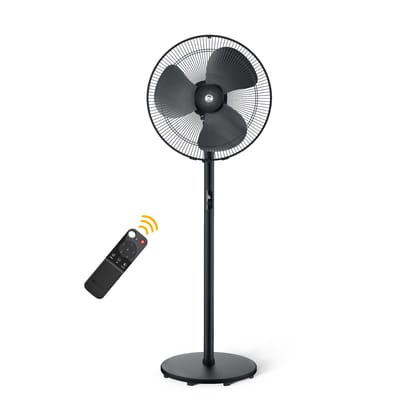 Atomberg Renesa 400mm BLDC motor Energy Saving Pedestal Fan with Remote Control (Black,Pack of 1)